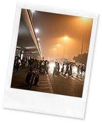 Flughafen Chengdu bei Nebel