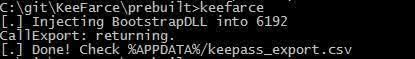 keefarce export einer keepass DB